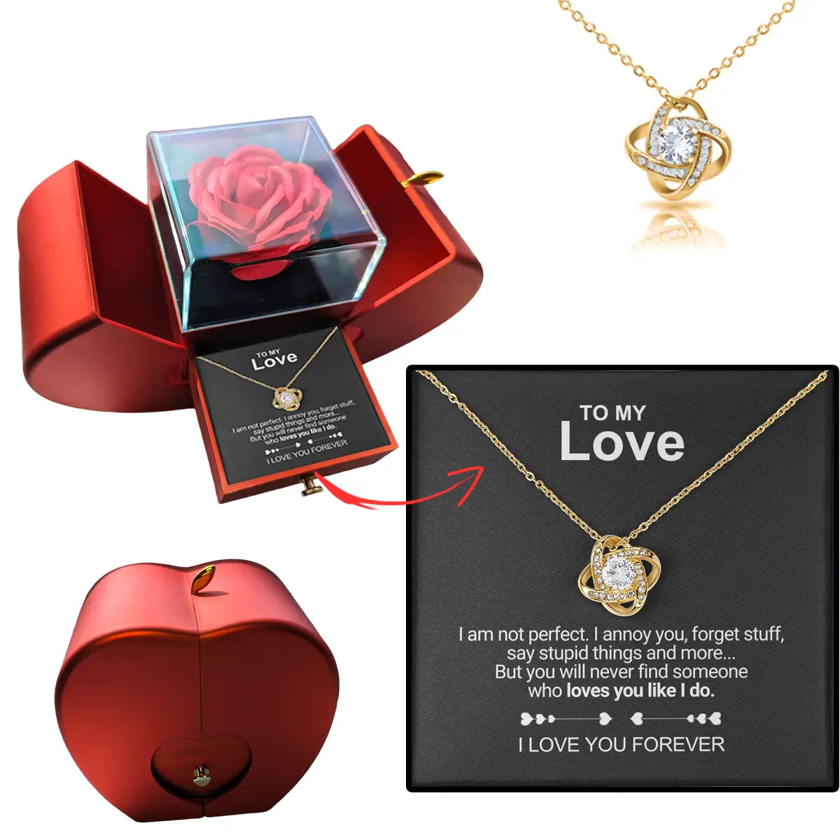 Eternal Love Rose & Necklace - To My Love