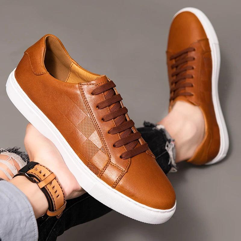 Genuine leather shoes British style