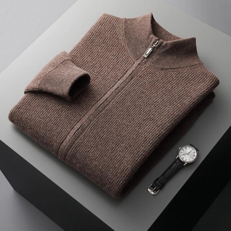 Expertly Woven Cashmere Zip Sweater