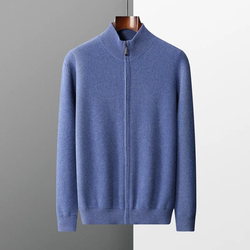 Expertly Woven Cashmere Zip Sweater