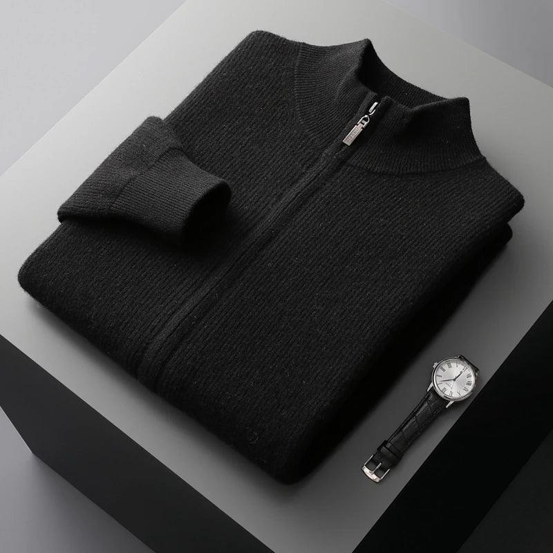 Expertly Woven Cashmere Zip Sweater