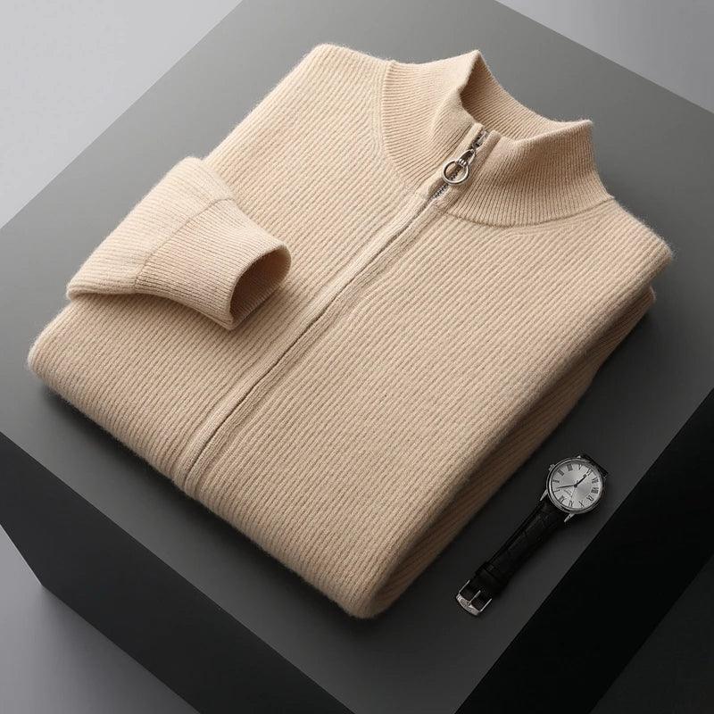 Expertly Woven Cashmere Zip Sweater