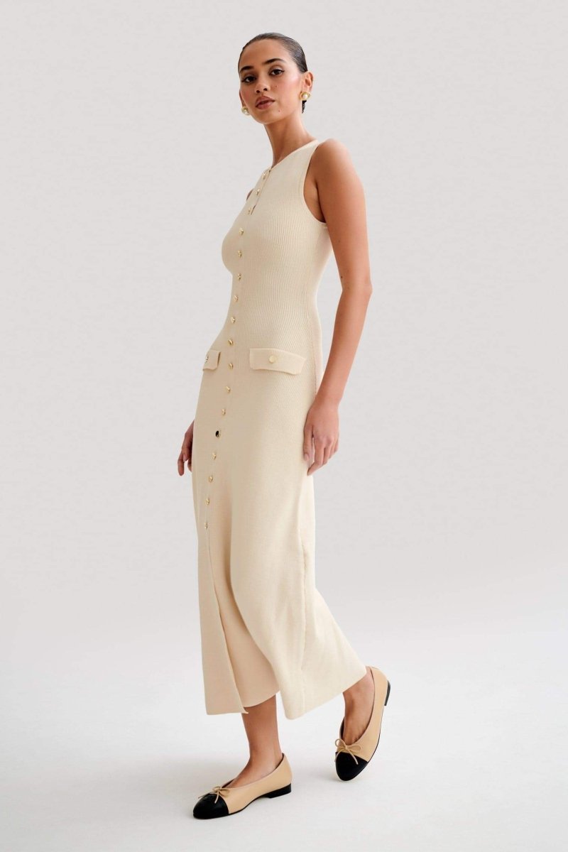 Elara Knit Sleeveless Maxi Dress