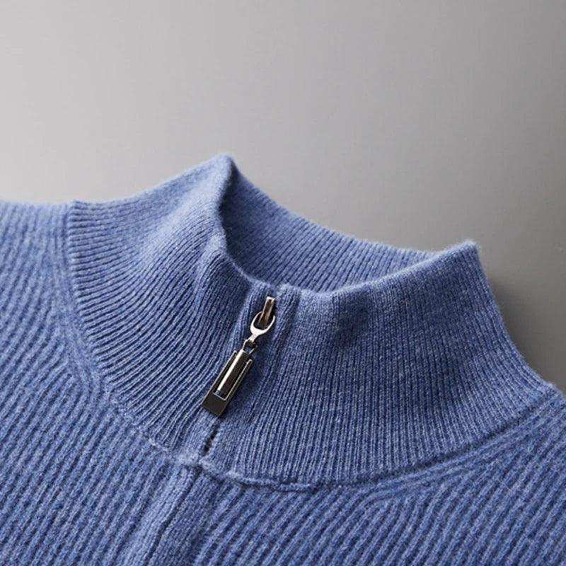 Expertly Woven Cashmere Zip Sweater