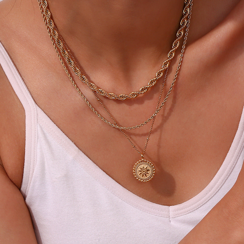 Amara Sunburst Pendant Necklace