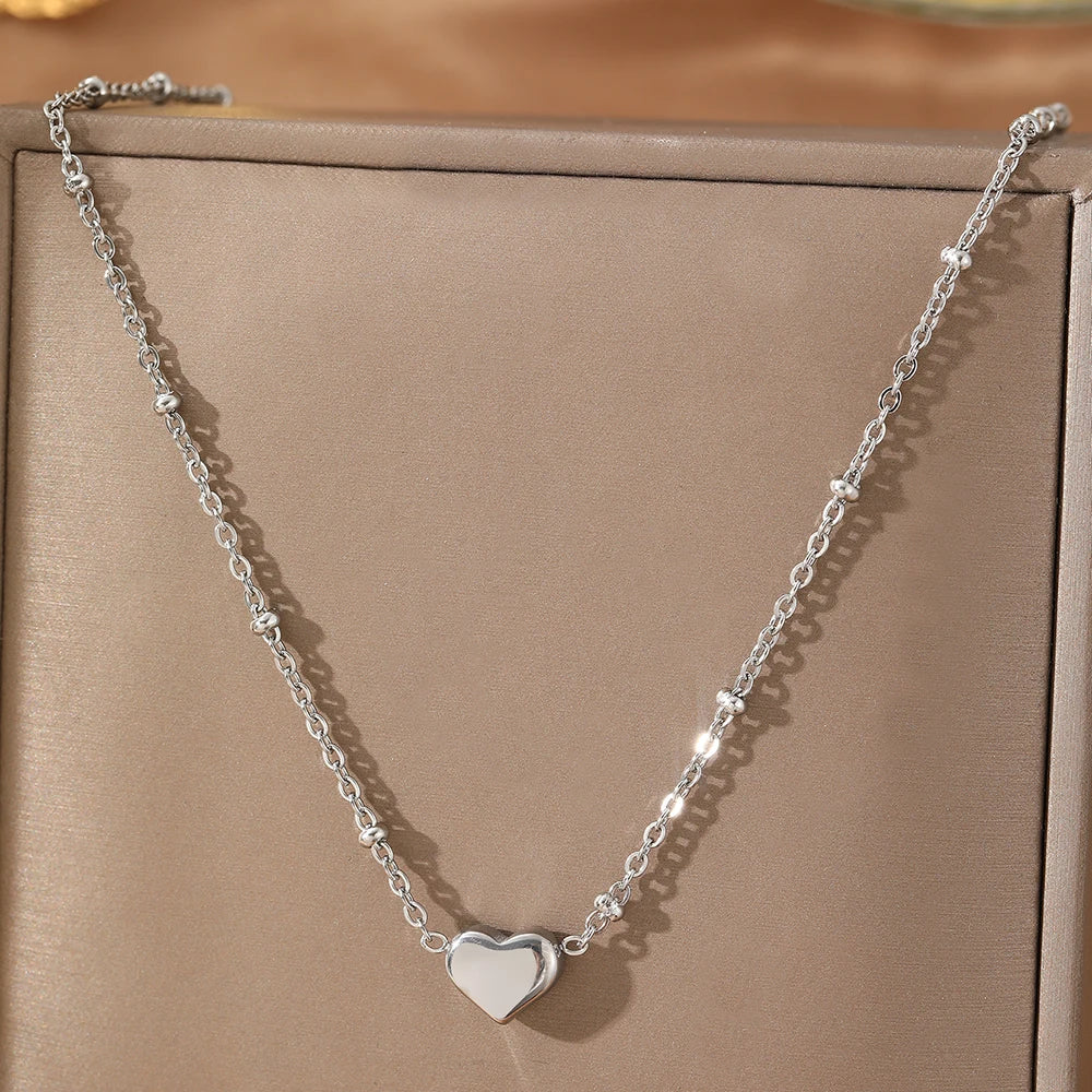 Golden Heart Pendant Necklace