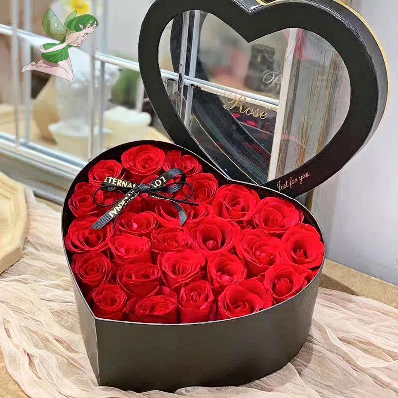 24/18Pcs Heart Shape Rose Gift Box