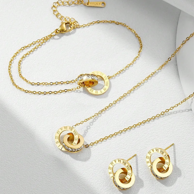 Roman Digital Jewelry Set - 3 Pcs