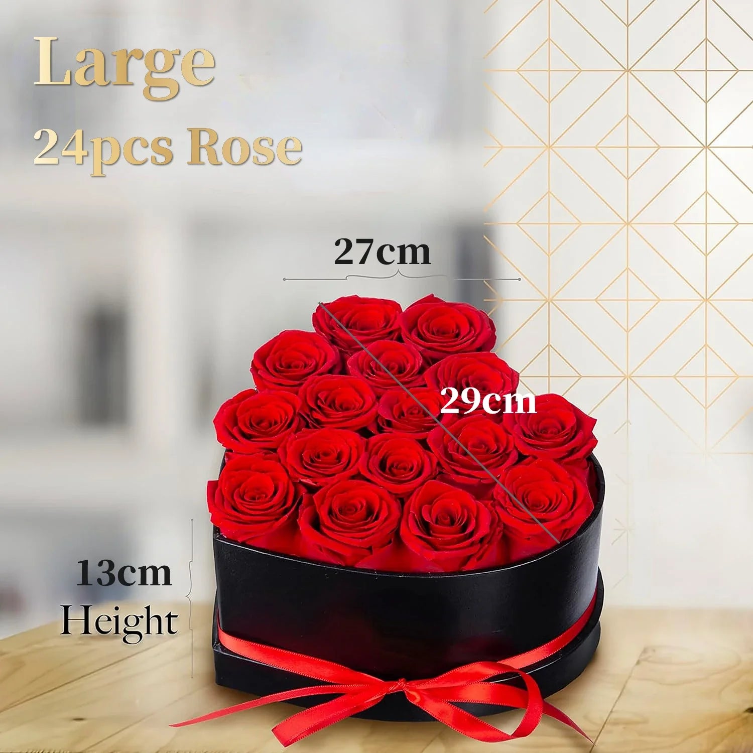 24/18Pcs Heart Shape Rose Gift Box