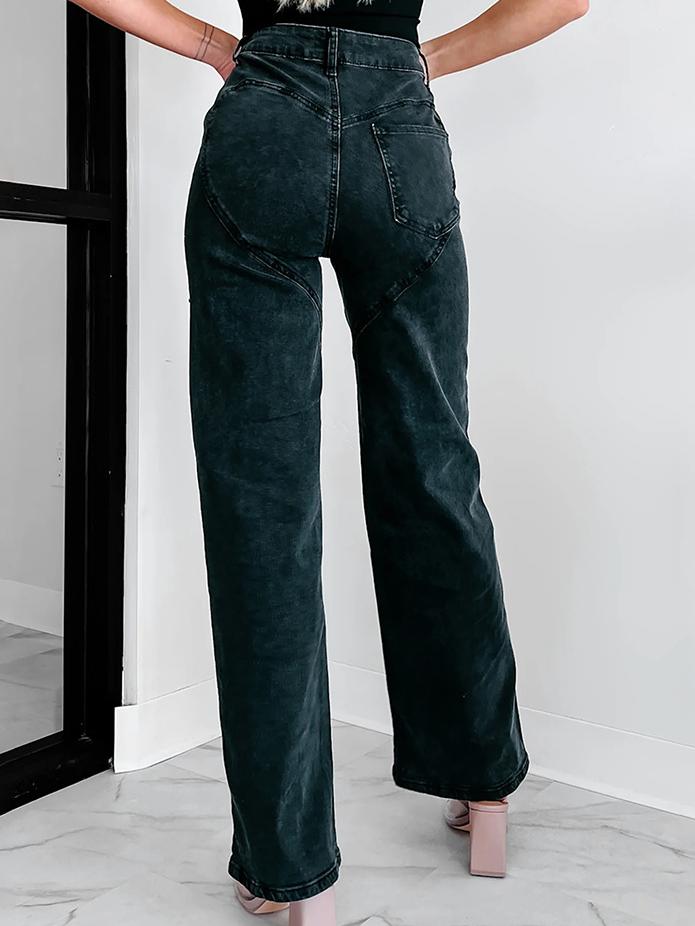 Sparkle Detail Straight Jeans for Women