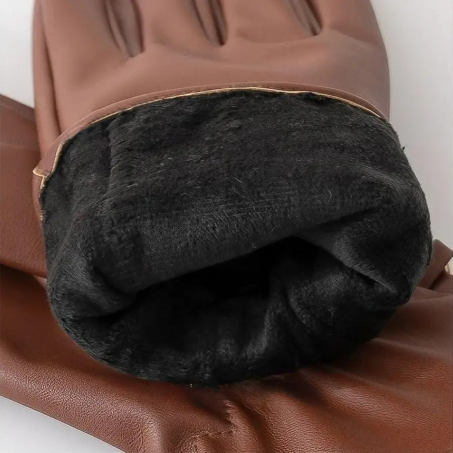 Chic Chain Leather Gloves