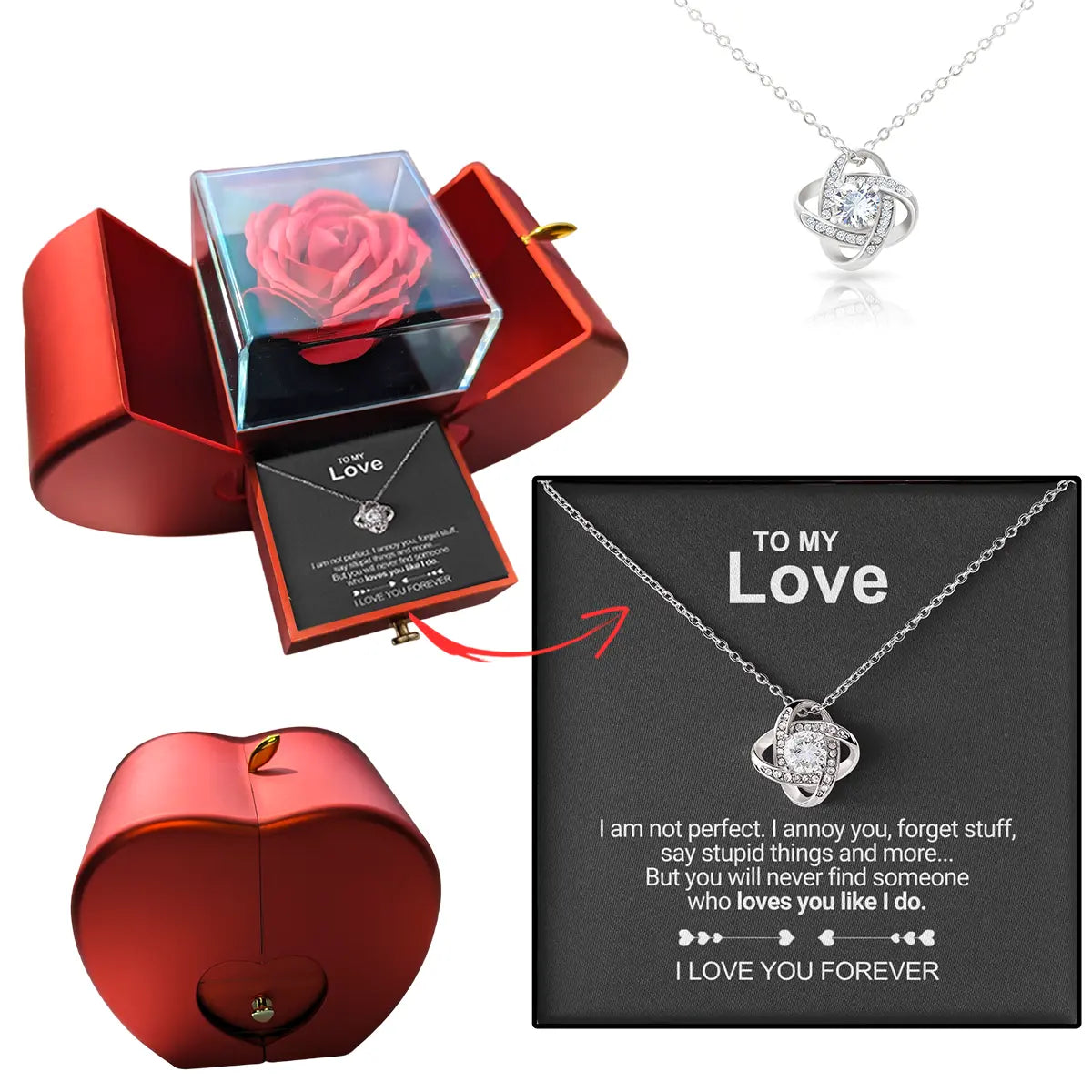 Eternal Love Rose & Necklace - To My Love