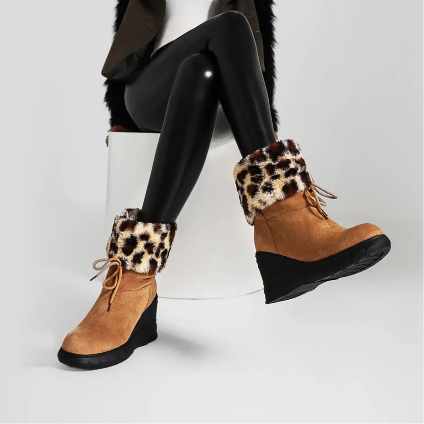 Alison H™ Leopard Foldover Boots