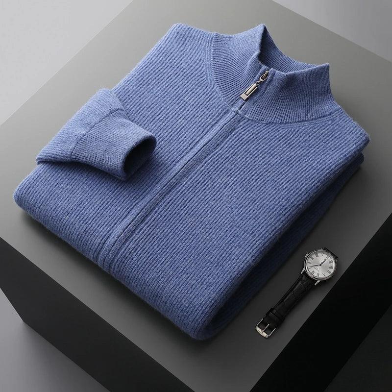 Expertly Woven Cashmere Zip Sweater