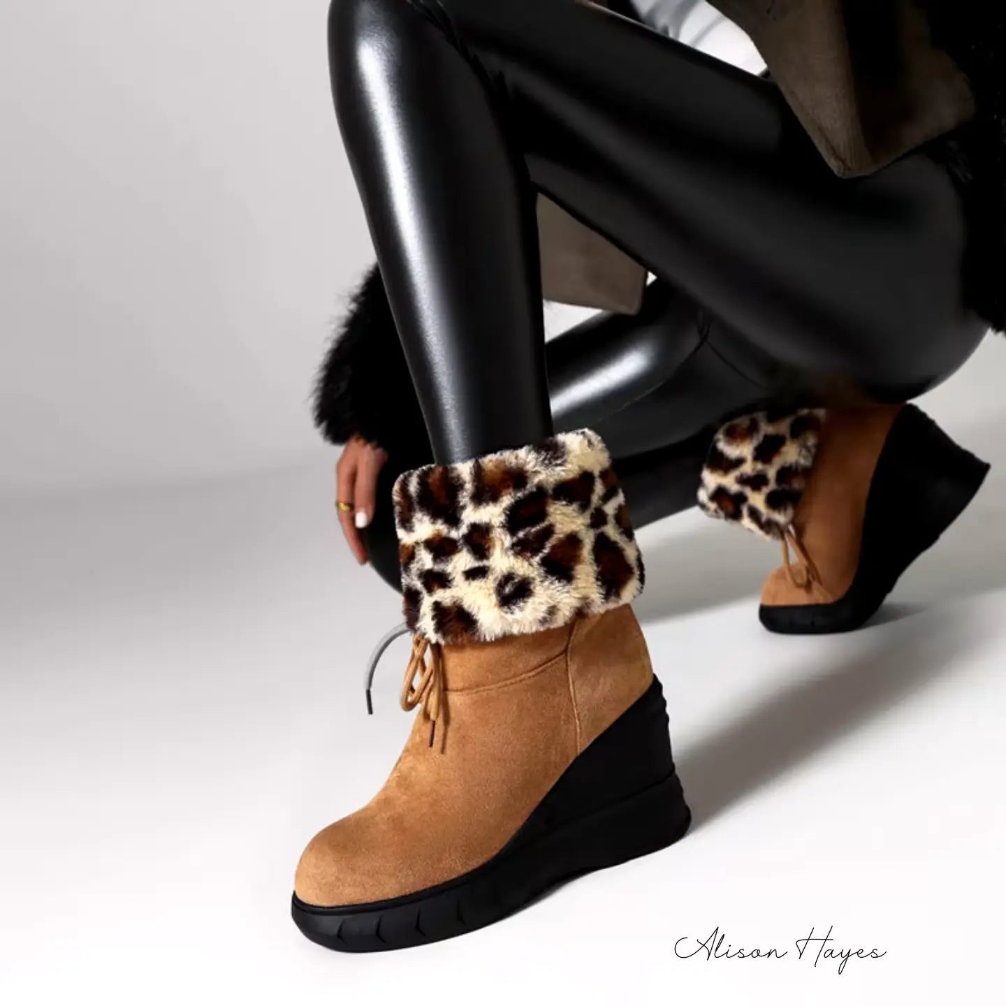 Alison H™ Leopard Foldover Boots